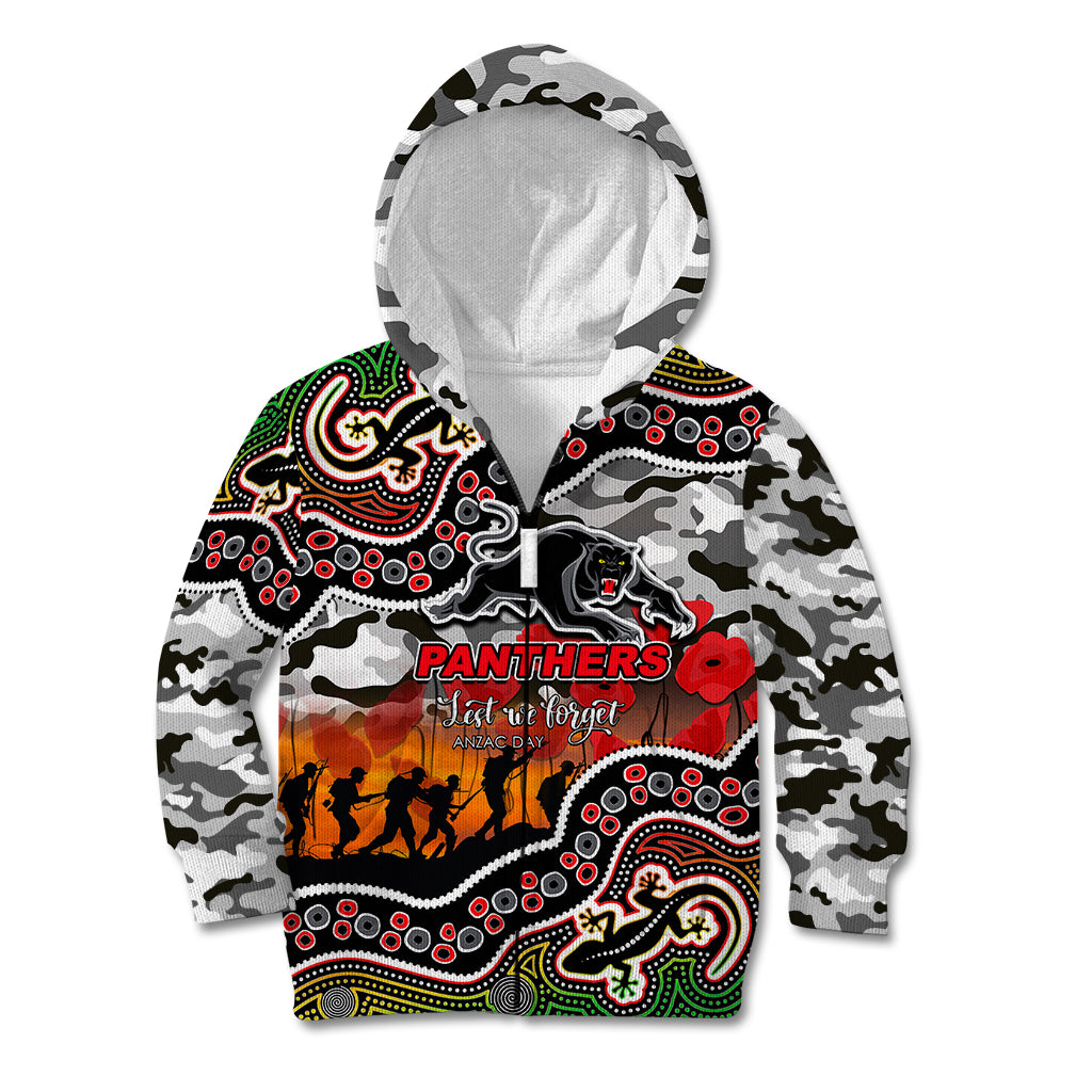 custom-personalised-anzac-day-nrl-panthers-kid-hoodie-aboriginal-lizard-patterns