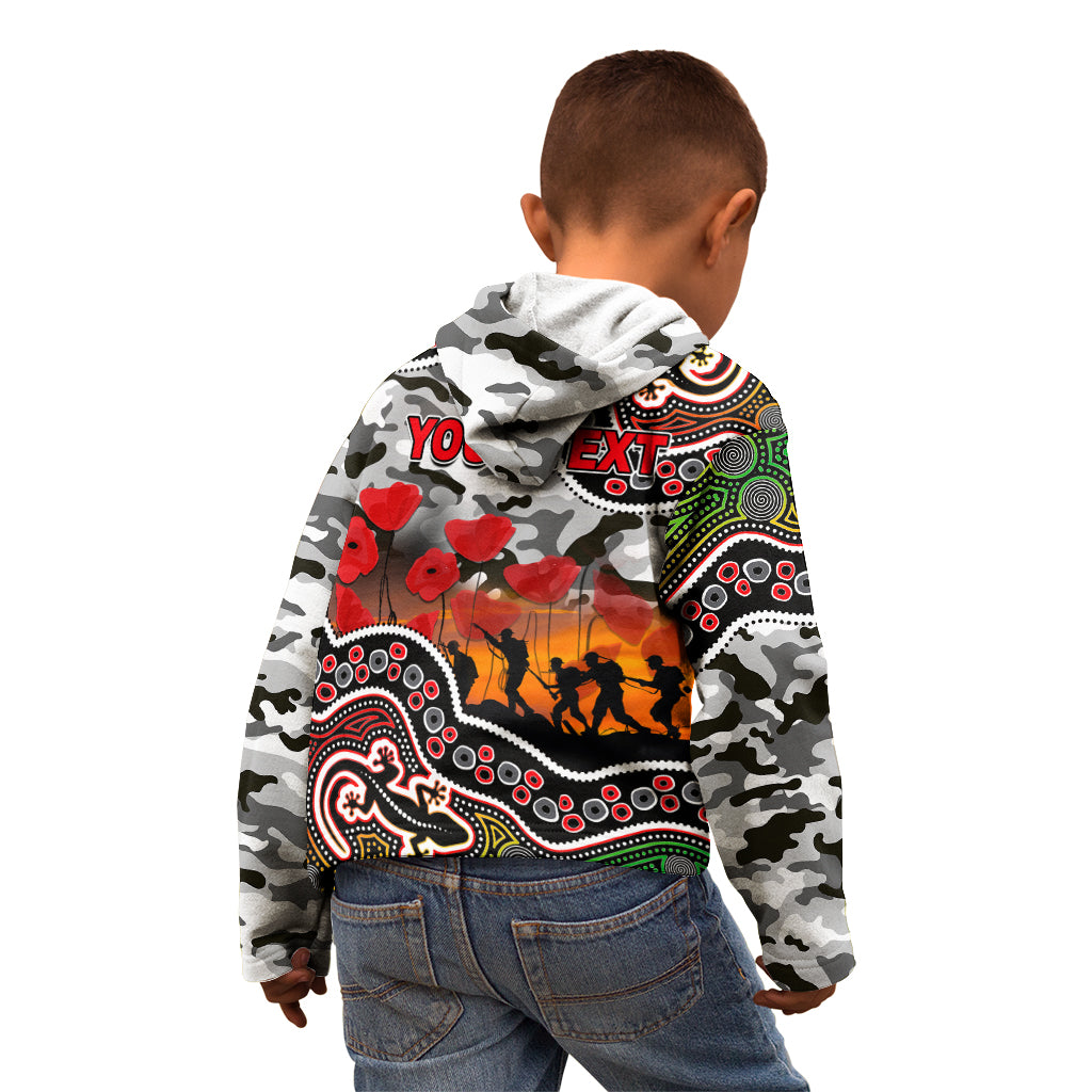 custom-personalised-anzac-day-nrl-panthers-kid-hoodie-aboriginal-lizard-patterns