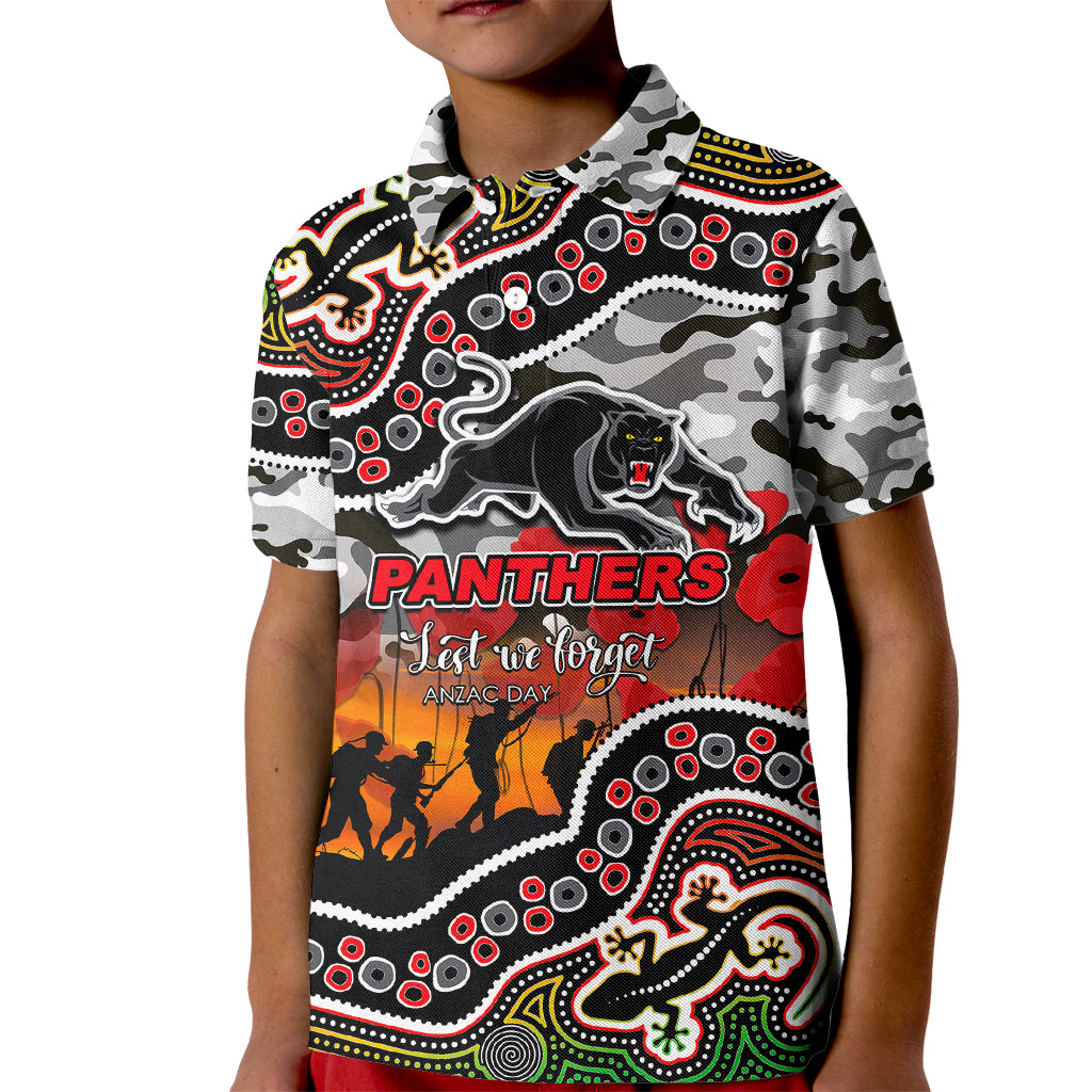 custom-personalised-anzac-day-nrl-panthers-kid-polo-shirt-aboriginal-lizard-patterns