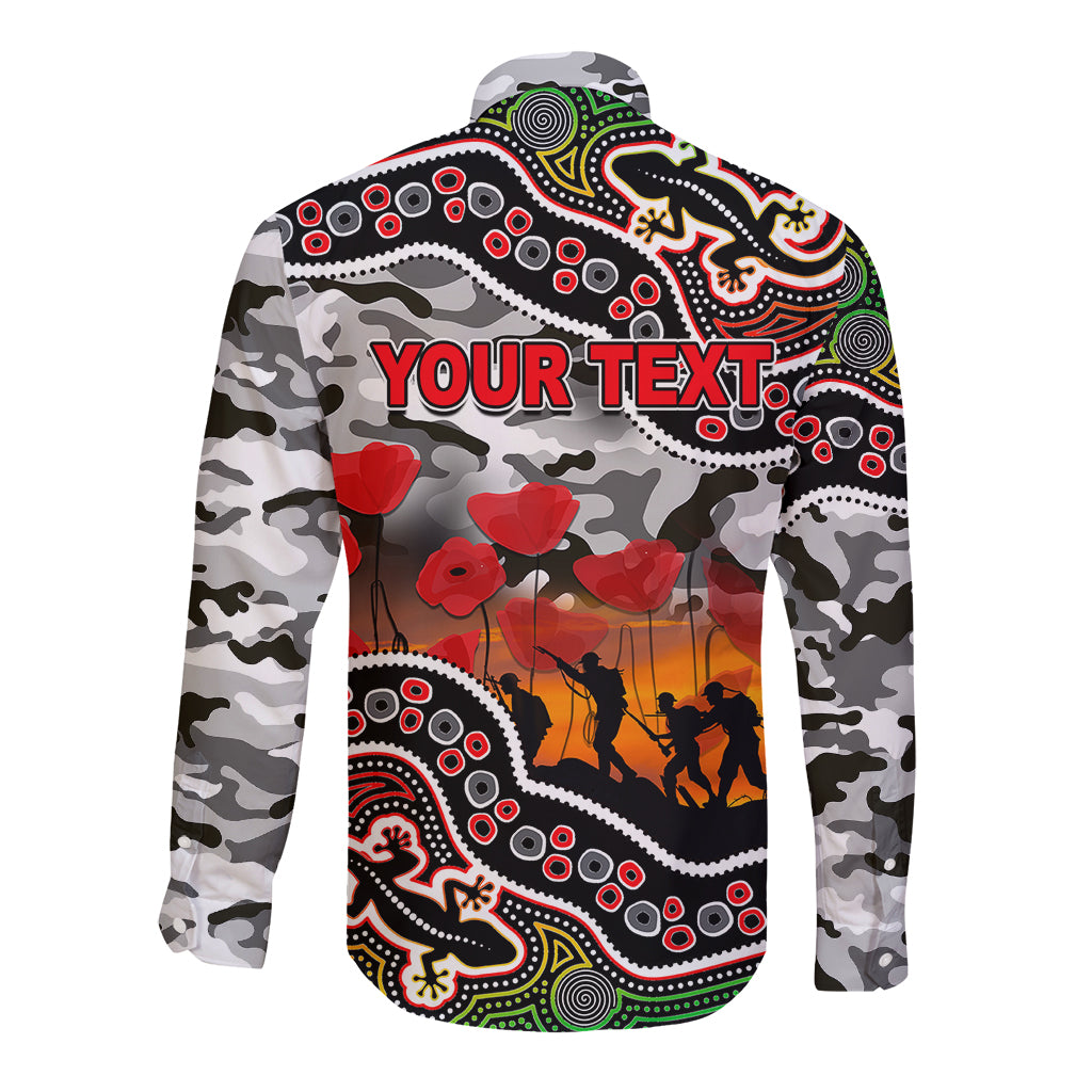 custom-personalised-anzac-day-nrl-panthers-long-sleeve-button-shirt-aboriginal-lizard-patterns