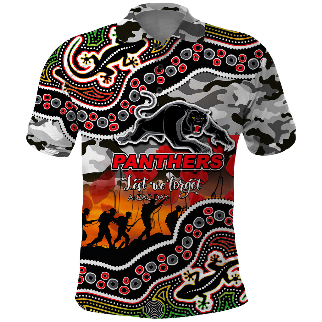 custom-personalised-anzac-day-nrl-panthers-polo-shirt-aboriginal-lizard-patterns