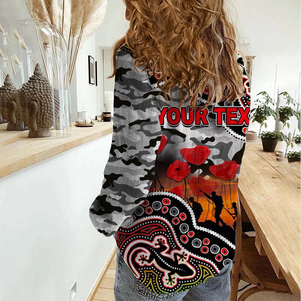 custom-personalised-anzac-day-nrl-panthers-women-casual-shirt-aboriginal-lizard-patterns