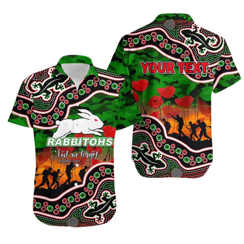 custom-personalised-anzac-day-nrl-rabbitohs-hawaiian-shirt-aboriginal-lizard-patterns