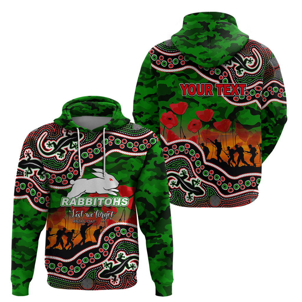 custom-personalised-anzac-day-nrl-rabbitohs-hoodie-aboriginal-lizard-patterns