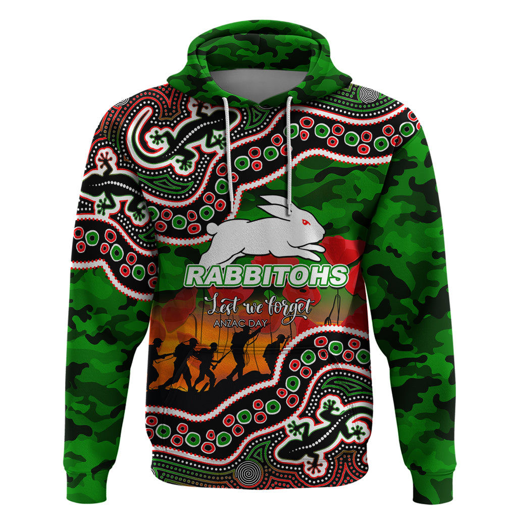 custom-personalised-anzac-day-nrl-rabbitohs-hoodie-aboriginal-lizard-patterns