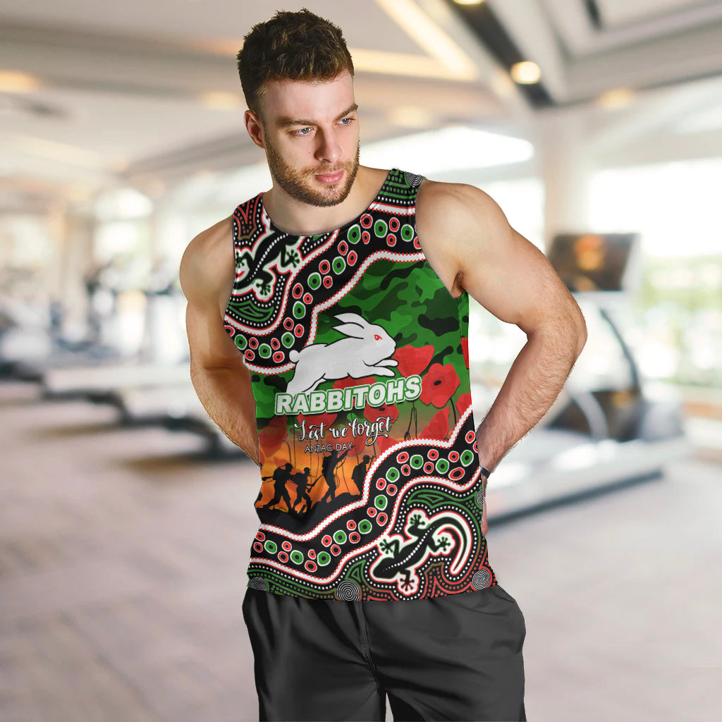 custom-personalised-anzac-day-nrl-rabbitohs-men-tank-top-aboriginal-lizard-patterns