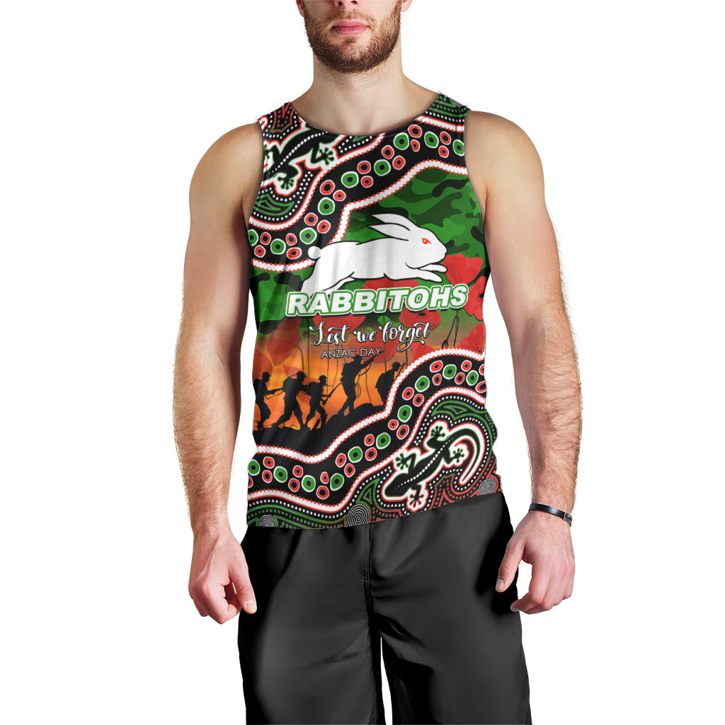 custom-personalised-anzac-day-nrl-rabbitohs-men-tank-top-aboriginal-lizard-patterns