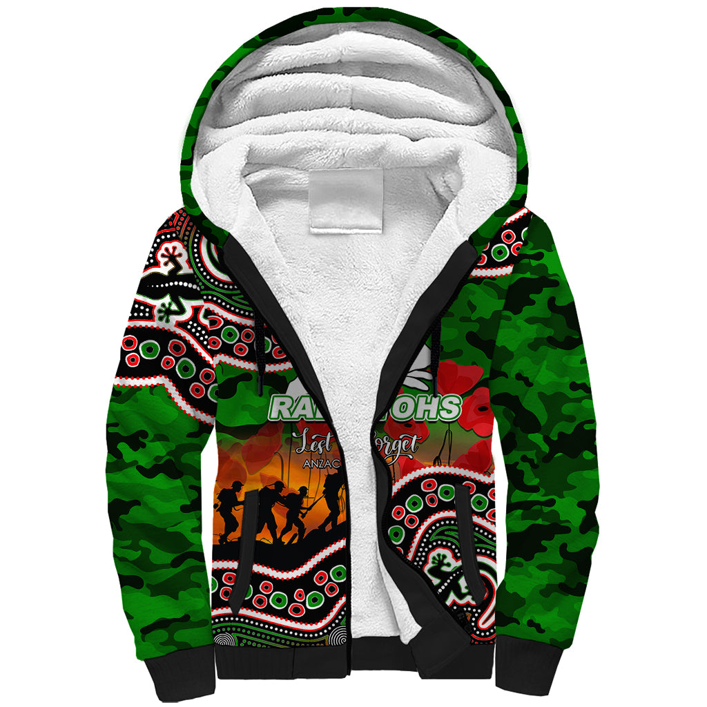 custom-personalised-anzac-day-nrl-rabbitohs-sherpa-hoodie-aboriginal-lizard-patterns