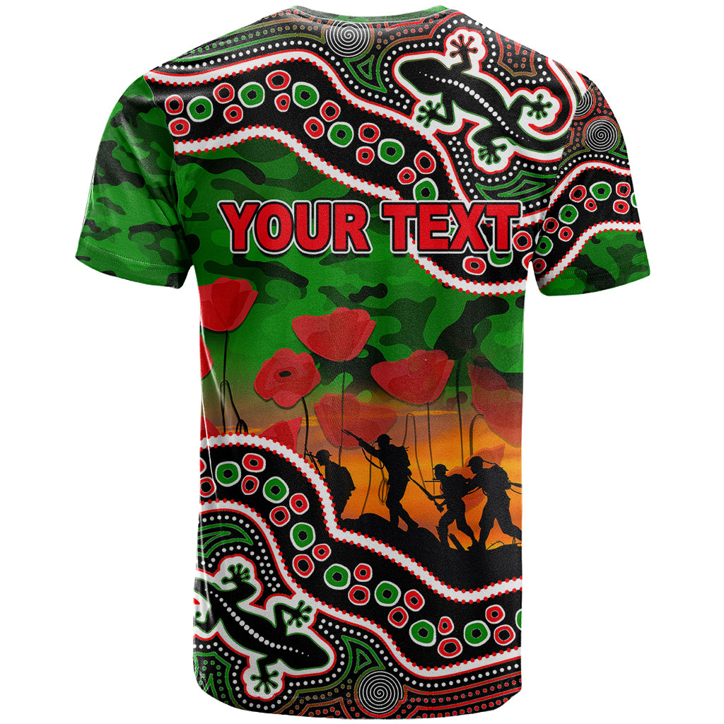 custom-personalised-anzac-day-nrl-rabbitohs-t-shirt-aboriginal-lizard-patterns