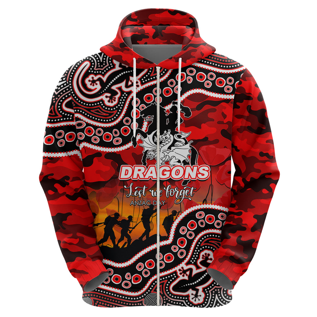 custom-personalised-anzac-day-nrl-dragons-hoodie-aboriginal-lizard-patterns