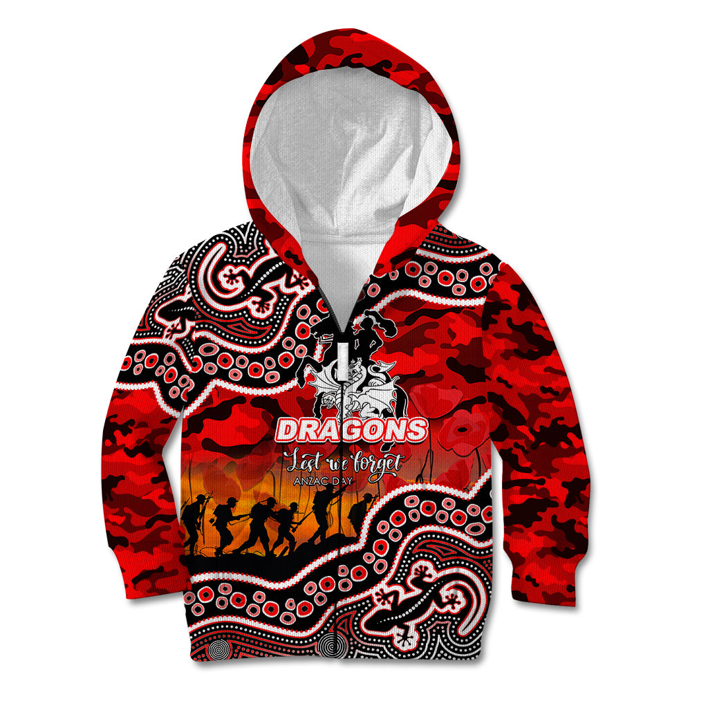 custom-personalised-anzac-day-nrl-dragons-kid-hoodie-aboriginal-lizard-patterns