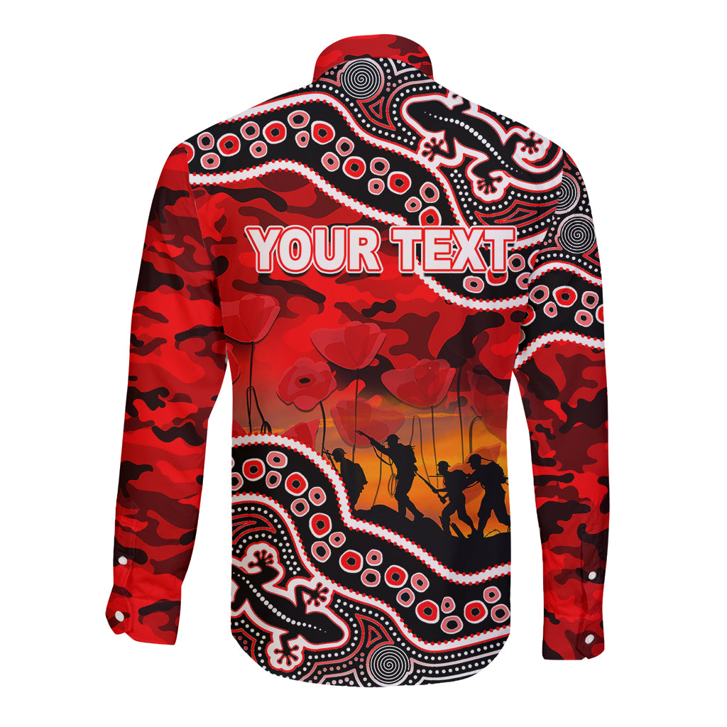 custom-personalised-anzac-day-nrl-dragons-long-sleeve-button-shirt-aboriginal-lizard-patterns