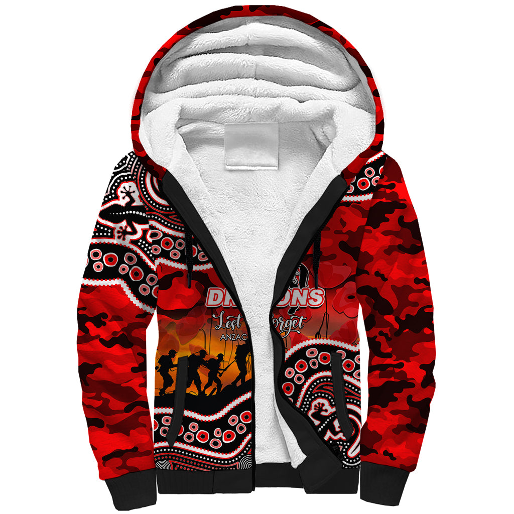 custom-personalised-anzac-day-nrl-dragons-sherpa-hoodie-aboriginal-lizard-patterns