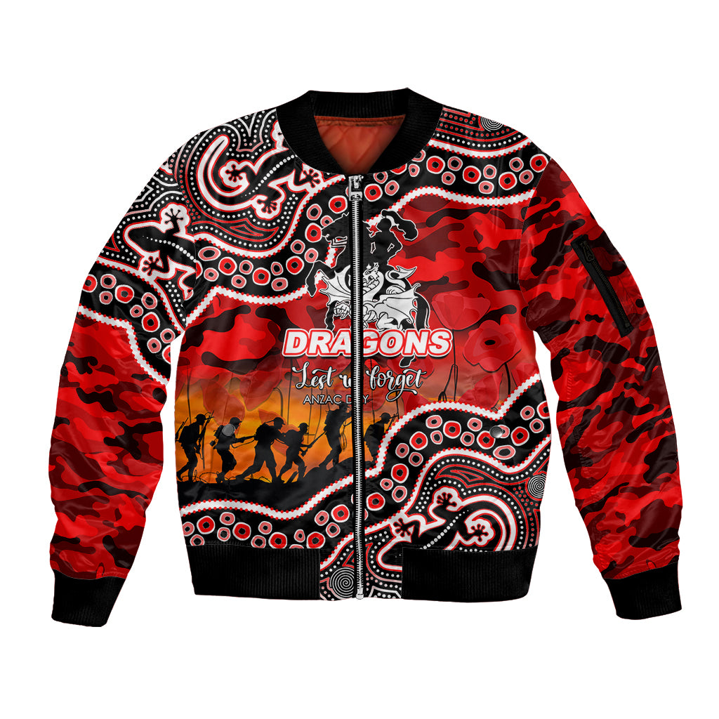 custom-personalised-anzac-day-nrl-dragons-sleeve-zip-bomber-jacket-aboriginal-lizard-patterns