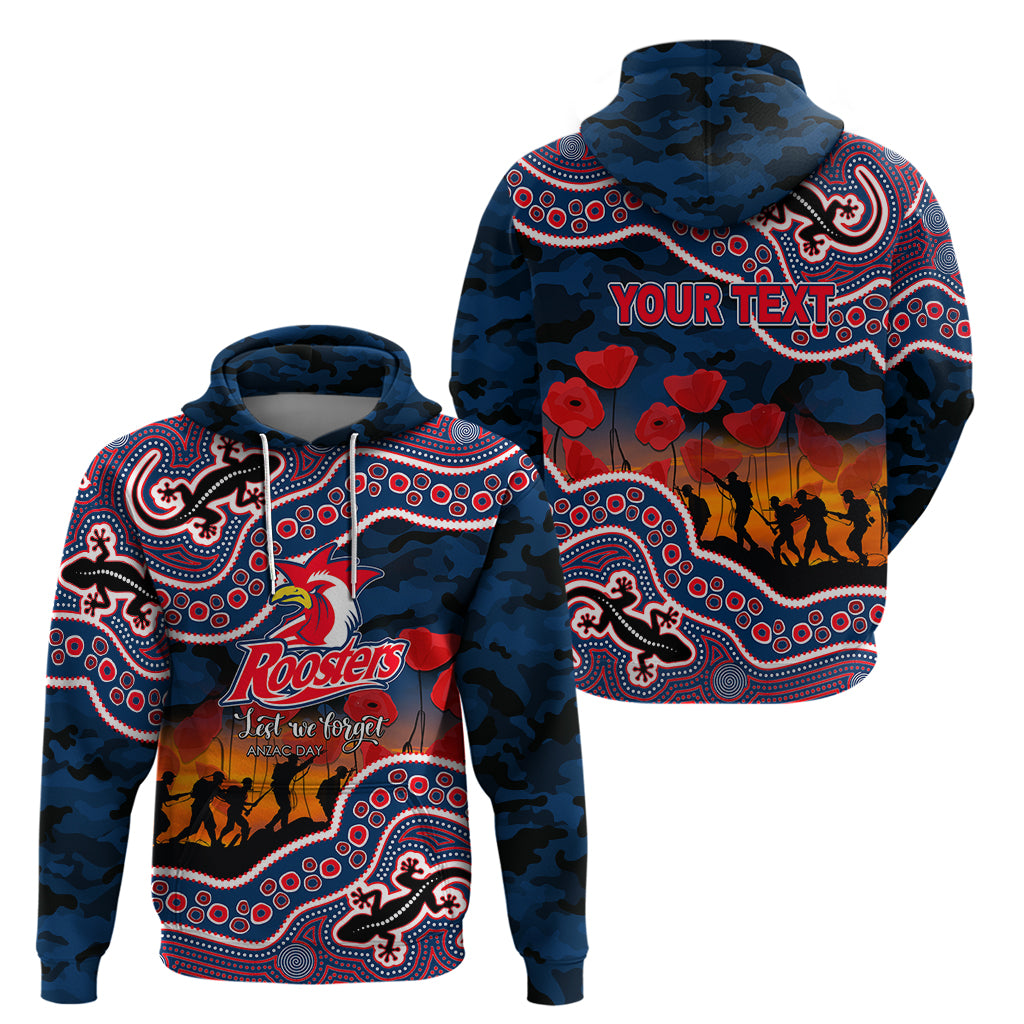 custom-personalised-anzac-day-nrl-rooster-hoodie-aboriginal-lizard-patterns