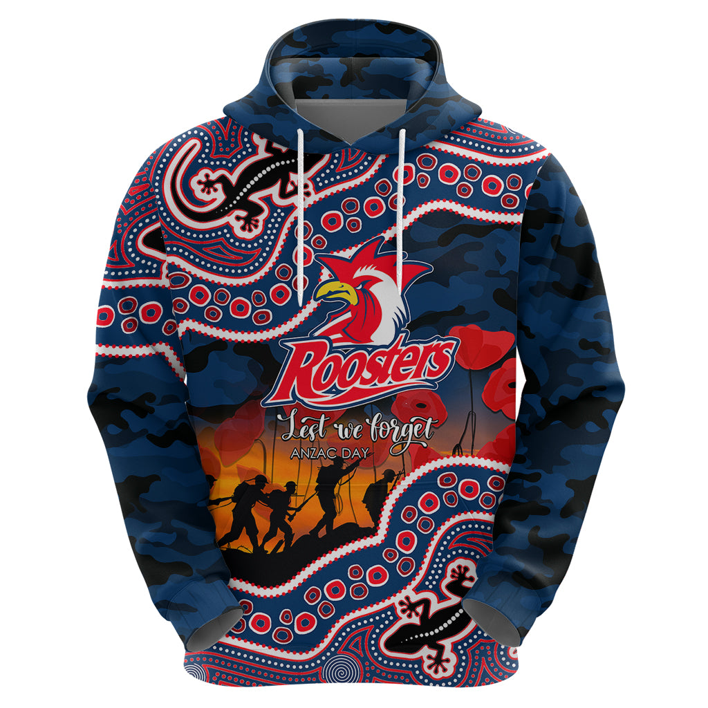 custom-personalised-anzac-day-nrl-rooster-hoodie-aboriginal-lizard-patterns