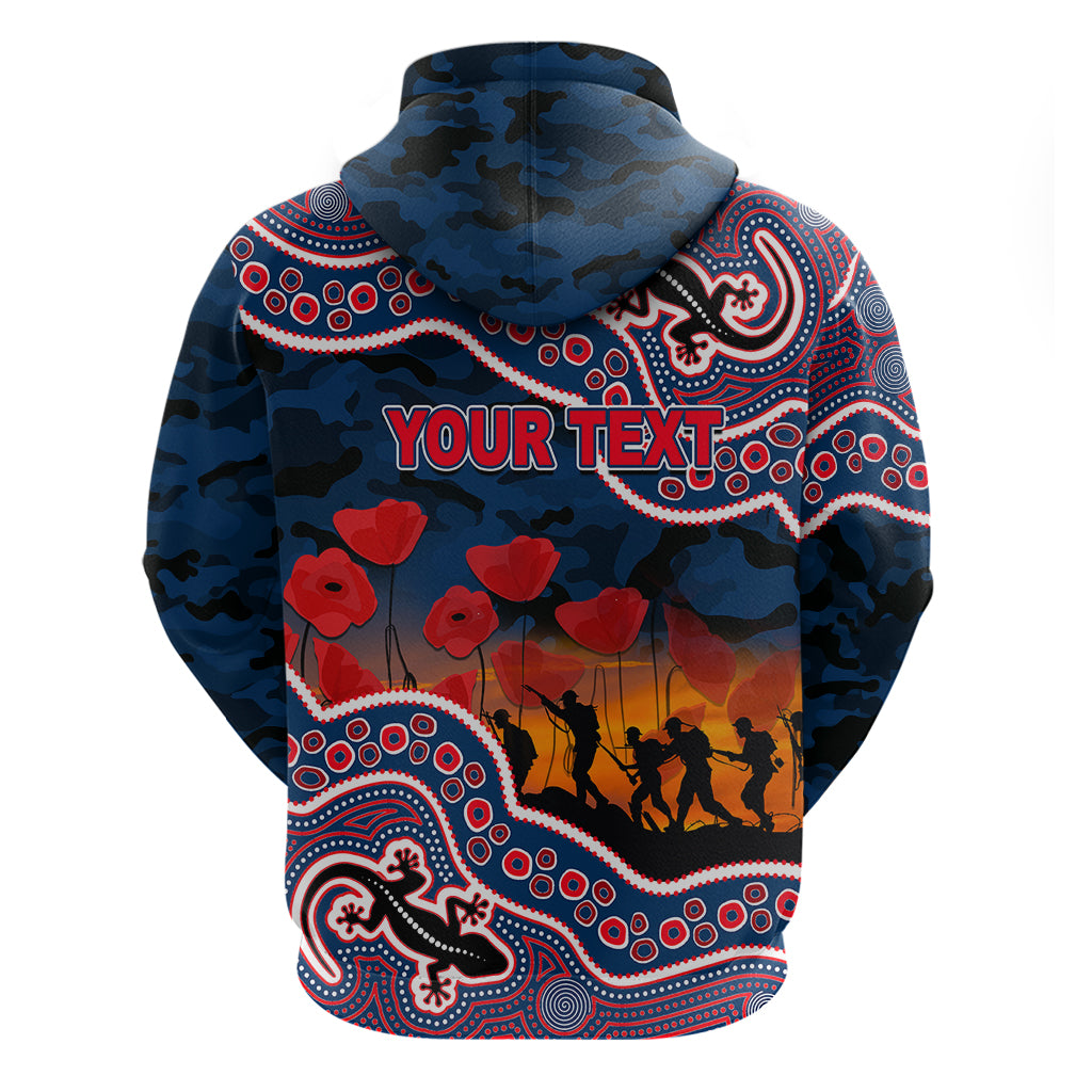 custom-personalised-anzac-day-nrl-rooster-hoodie-aboriginal-lizard-patterns