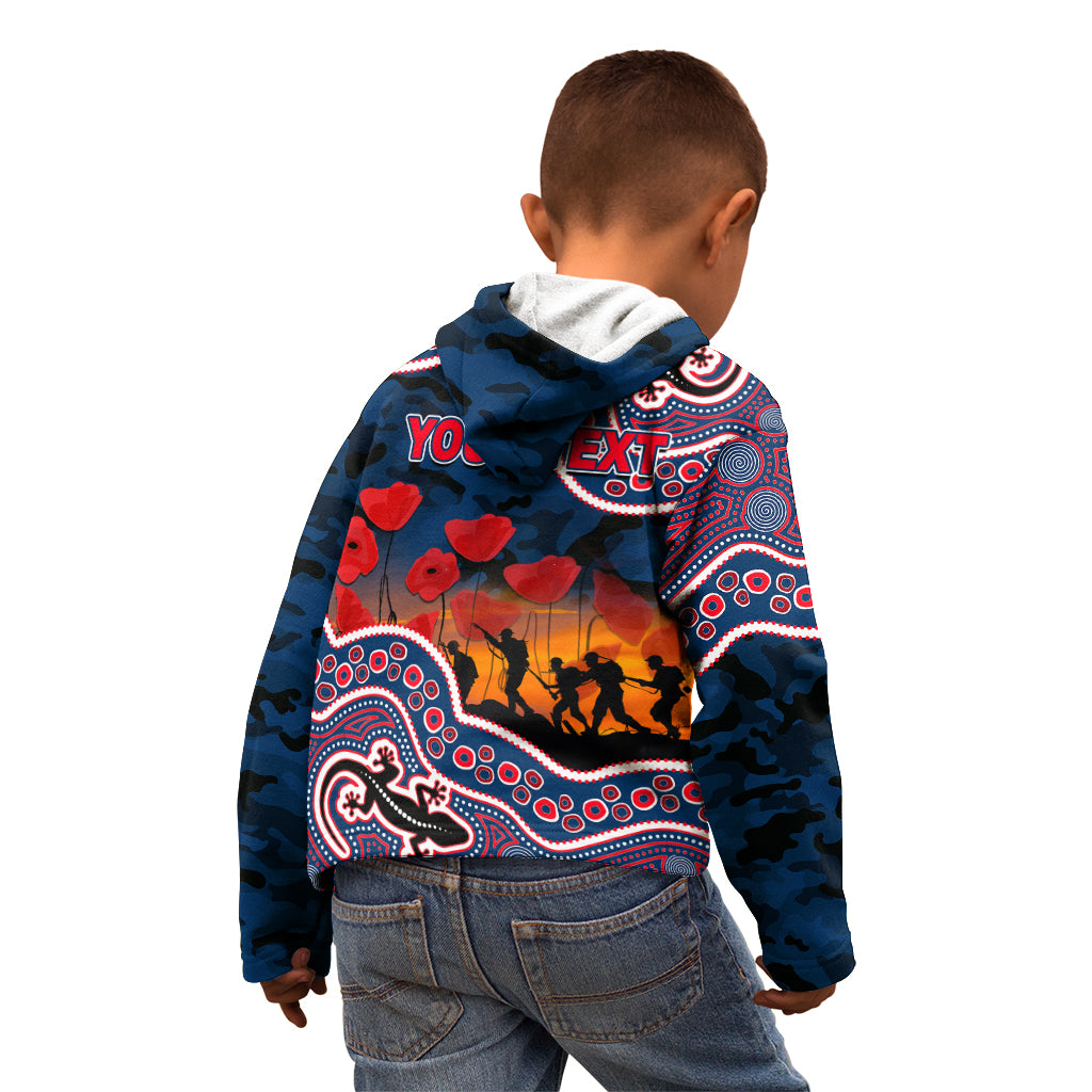 custom-personalised-anzac-day-nrl-rooster-kid-hoodie-aboriginal-lizard-patterns