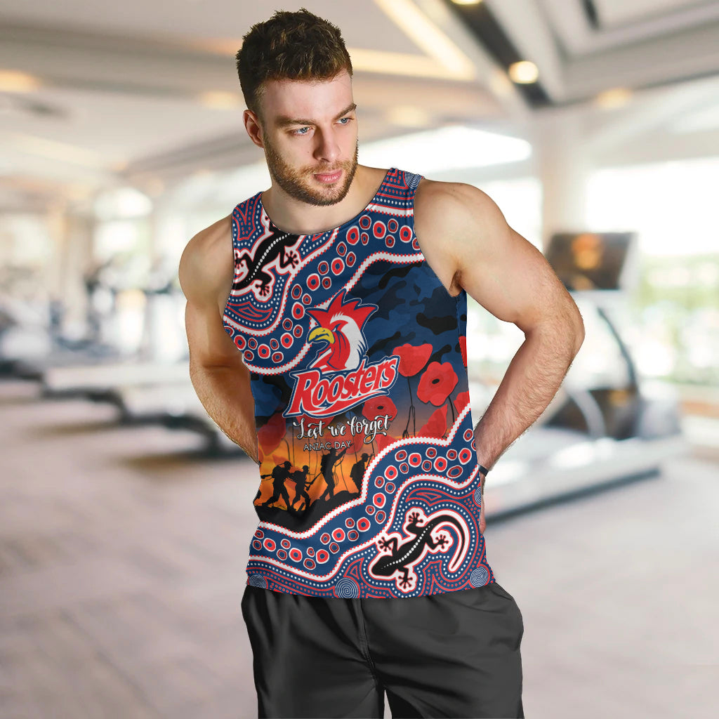 custom-personalised-anzac-day-nrl-rooster-men-tank-top-aboriginal-lizard-patterns