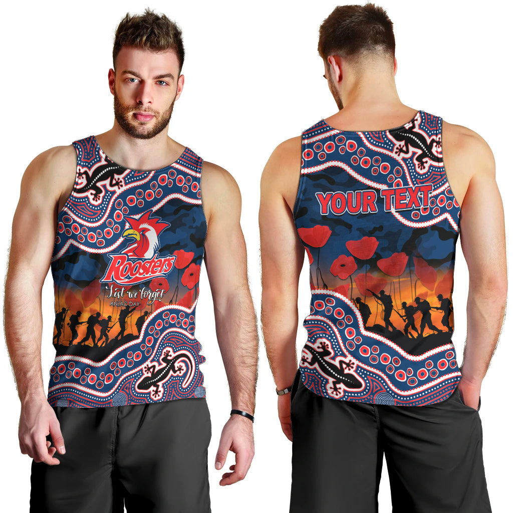 custom-personalised-anzac-day-nrl-rooster-men-tank-top-aboriginal-lizard-patterns