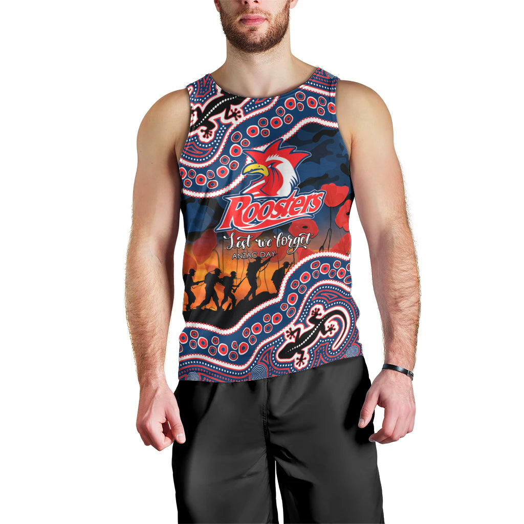 custom-personalised-anzac-day-nrl-rooster-men-tank-top-aboriginal-lizard-patterns