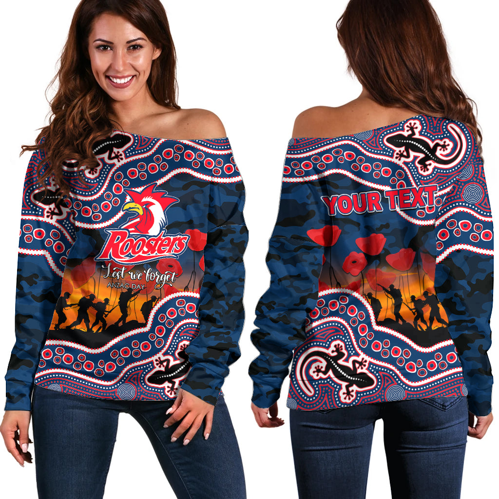 custom-personalised-anzac-day-nrl-rooster-off-shoulder-sweater-aboriginal-lizard-patterns