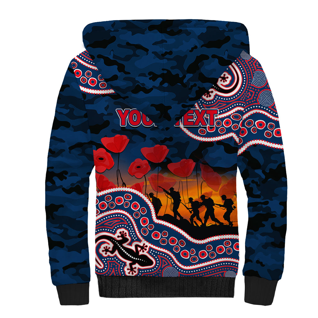 custom-personalised-anzac-day-nrl-rooster-sherpa-hoodie-aboriginal-lizard-patterns