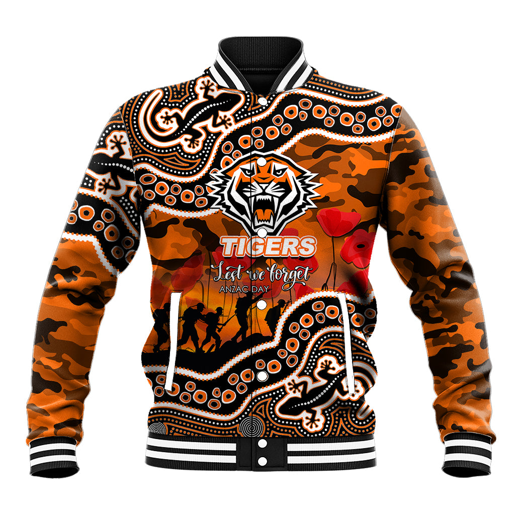 custom-personalised-anzac-day-nrl-tigers-baseball-jacket-aboriginal-lizard-patterns