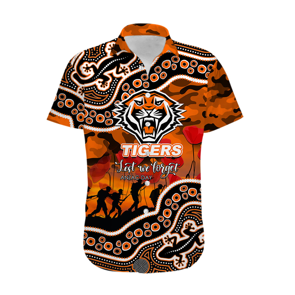 custom-personalised-anzac-day-nrl-tigers-hawaiian-shirt-aboriginal-lizard-patterns