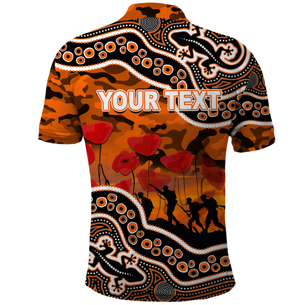 custom-personalised-anzac-day-nrl-tigers-polo-shirt-aboriginal-lizard-patterns