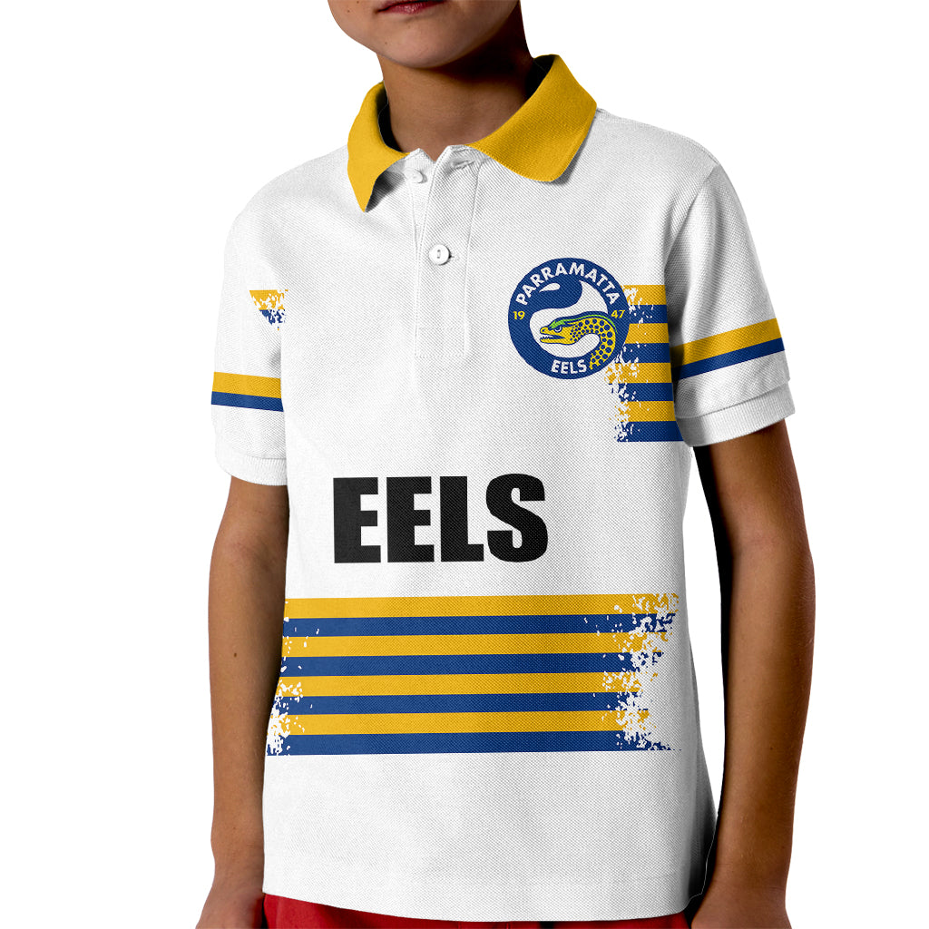 custom-personalised-and-number-eels-nrl-kid-polo-shirt-2023-simple-white-style