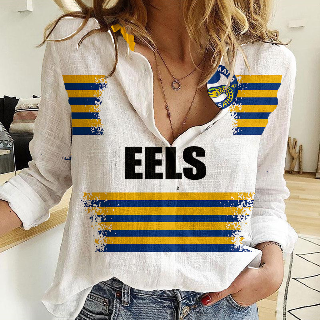 custom-personalised-and-number-eels-nrl-women-casual-shirt-2023-simple-white-style