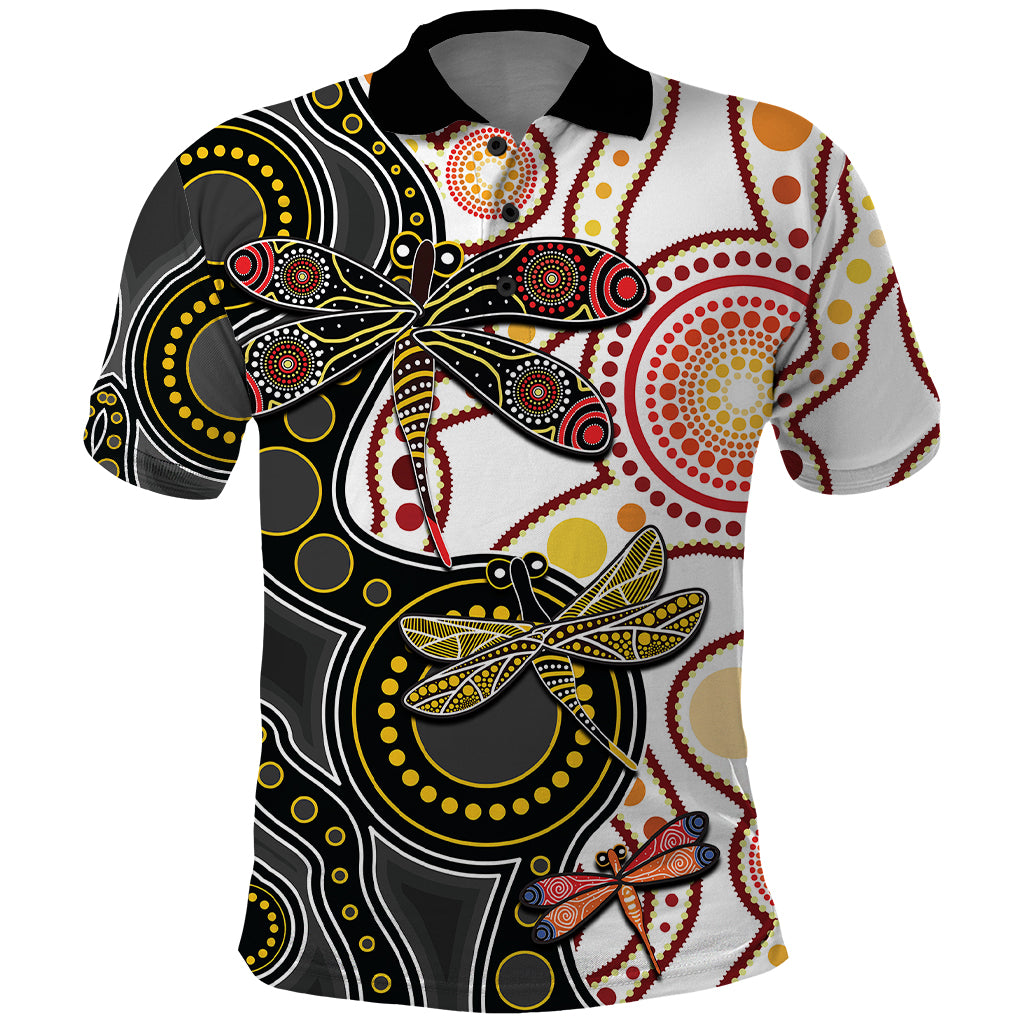 aboriginal-dragonfly-polo-shirt-white-style