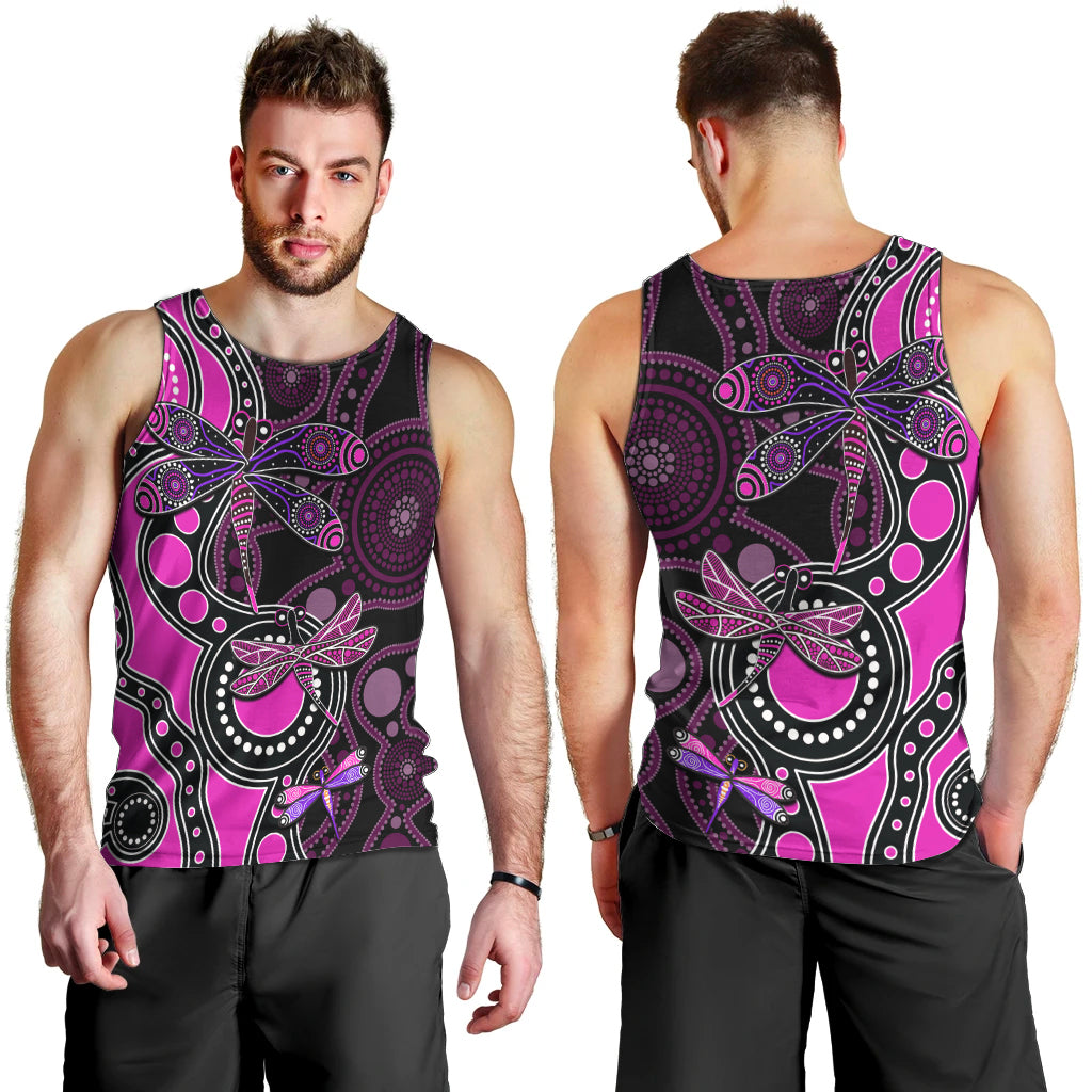 aboriginal-dragonfly-men-tank-top-pink-style