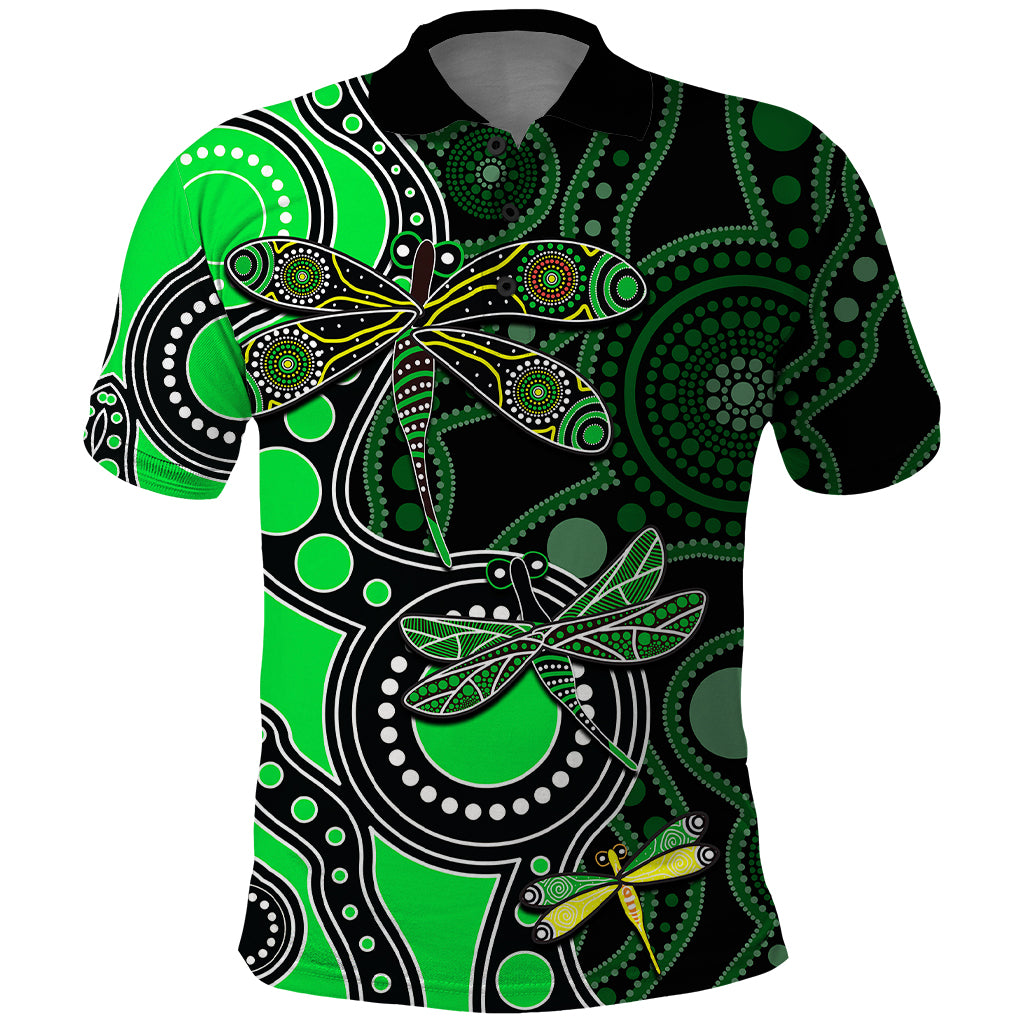 aboriginal-dragonfly-polo-shirt-green-style