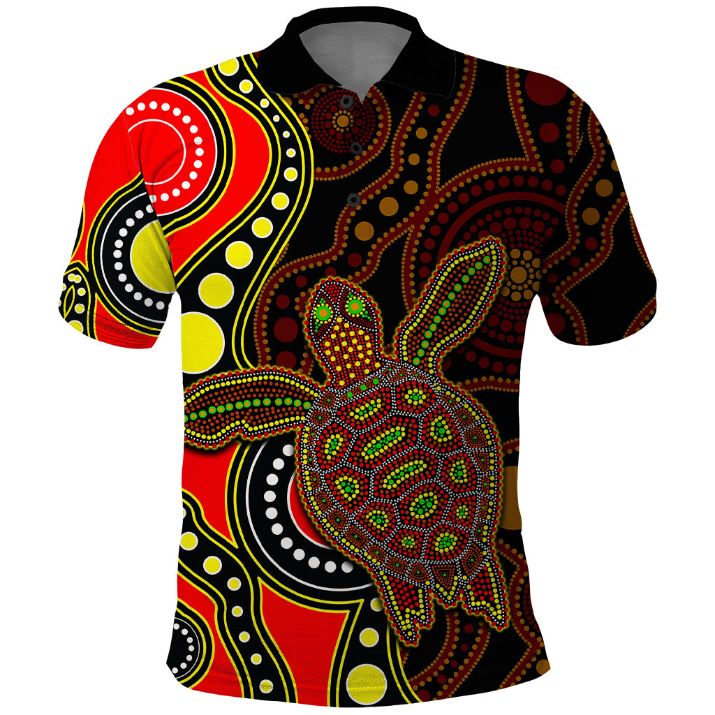 aboriginal-turtle-polo-shirt-red-style