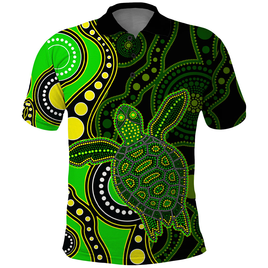 aboriginal-turtle-polo-shirt-green-style