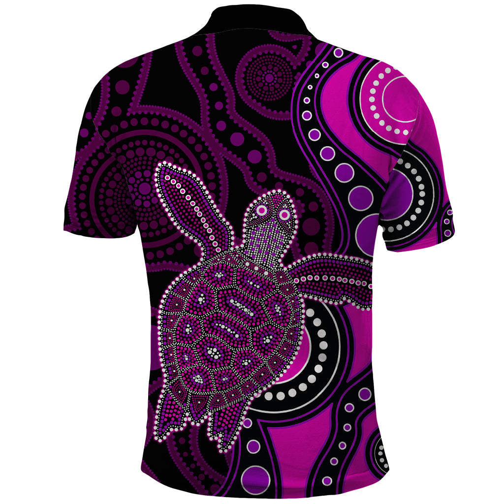 aboriginal-turtle-polo-shirt-pink-style