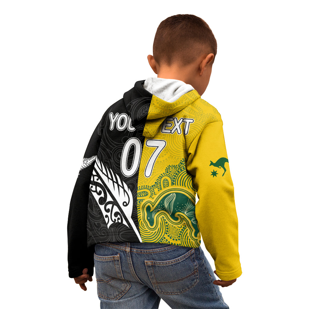 personalised-matildas-mix-football-ferns-kid-hoodie-2023-world-cup-aboriginal-tribal-style