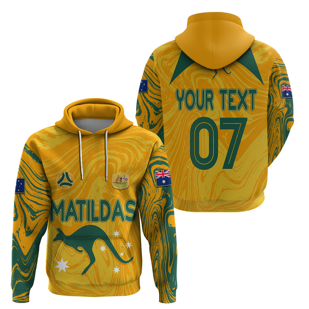 personalised-aussie-matildas-hoodie-2023-women-world-cup-marble-patterns