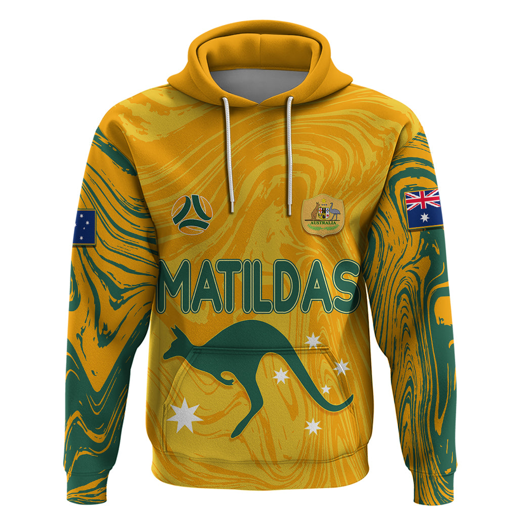 personalised-aussie-matildas-hoodie-2023-women-world-cup-marble-patterns