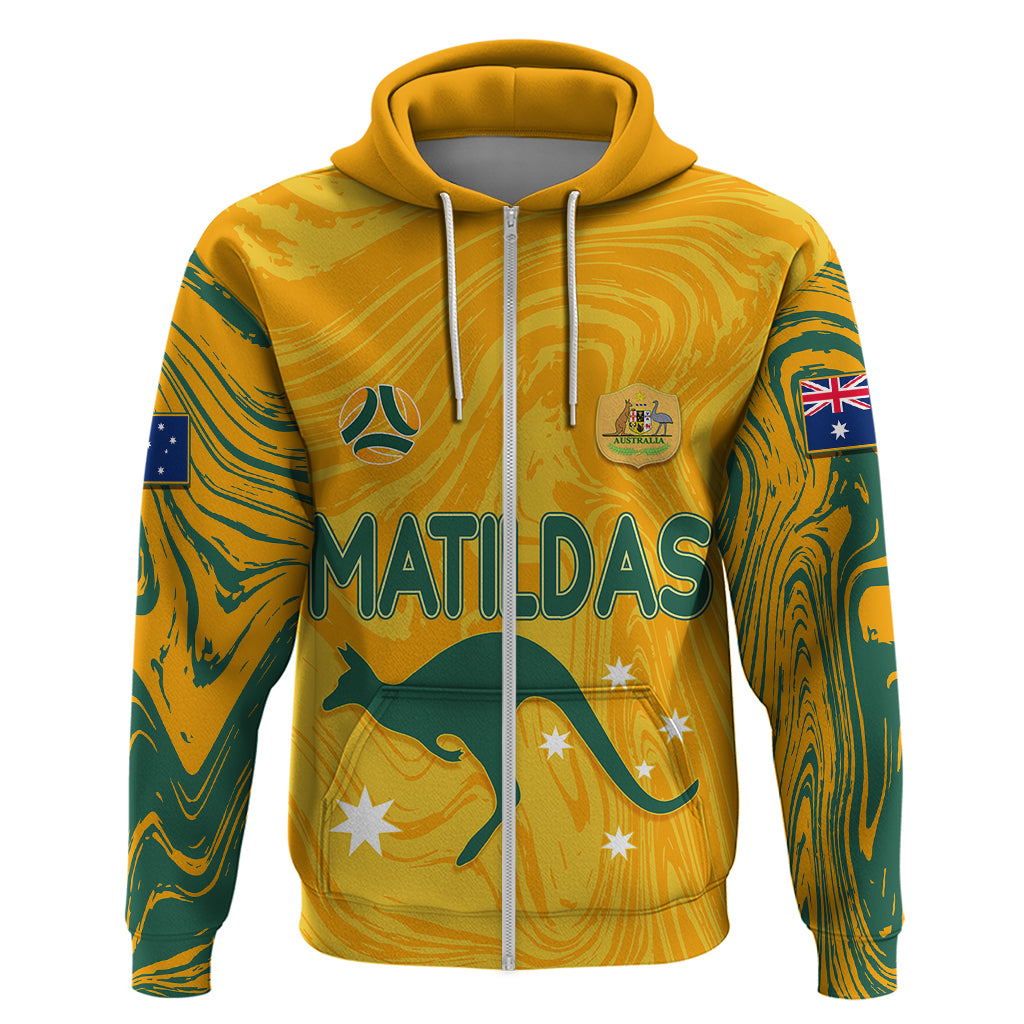 personalised-aussie-matildas-hoodie-2023-women-world-cup-marble-patterns