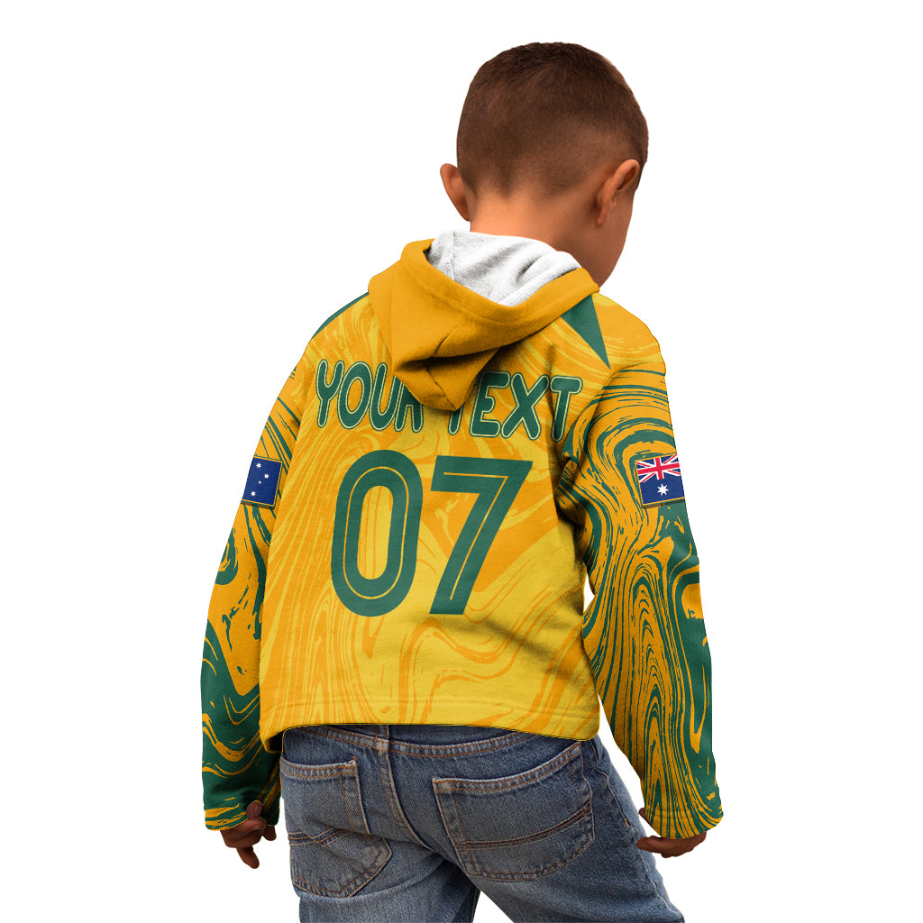 personalised-aussie-matildas-kid-hoodie-2023-women-world-cup-marble-patterns