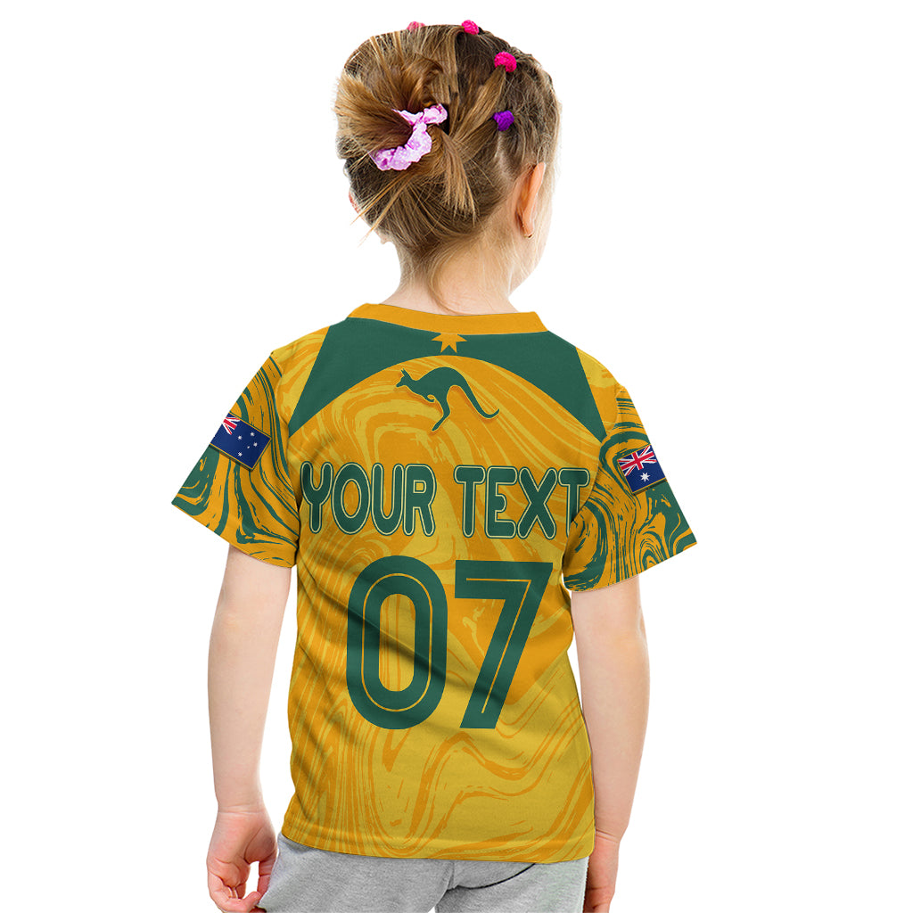 personalised-aussie-matildas-kid-t-shirt-2023-women-world-cup-marble-patterns