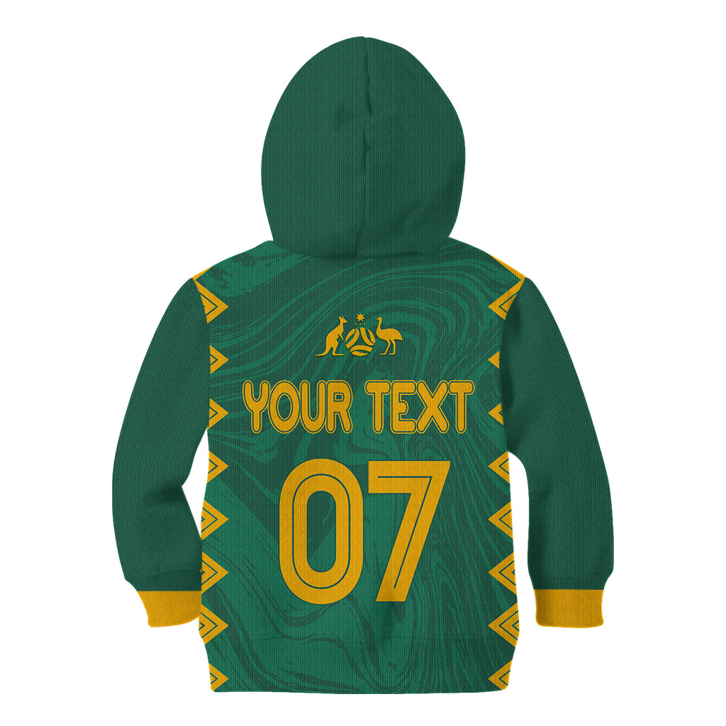 personalised-aussie-matildas-kid-hoodie-2023-women-world-cup-marble-patterns-green