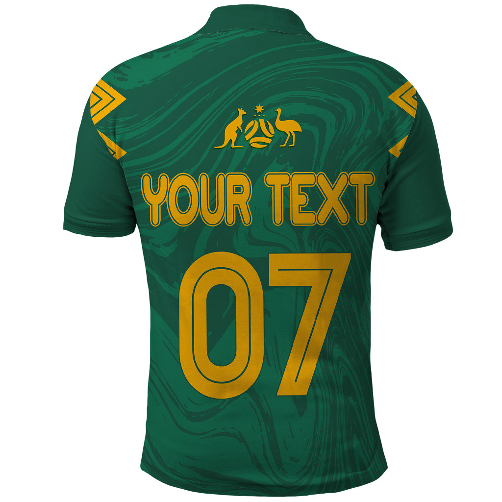 personalised-aussie-matildas-polo-shirt-2023-women-world-cup-marble-patterns-green