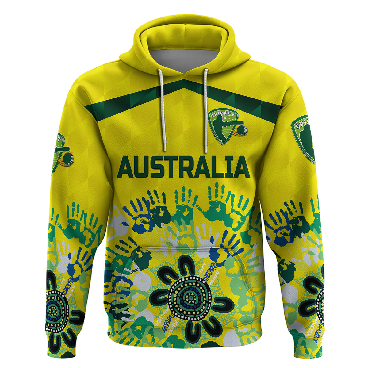 custom-personalised-australia-cricket-hoodie-aboriginal-style-unique-yellow