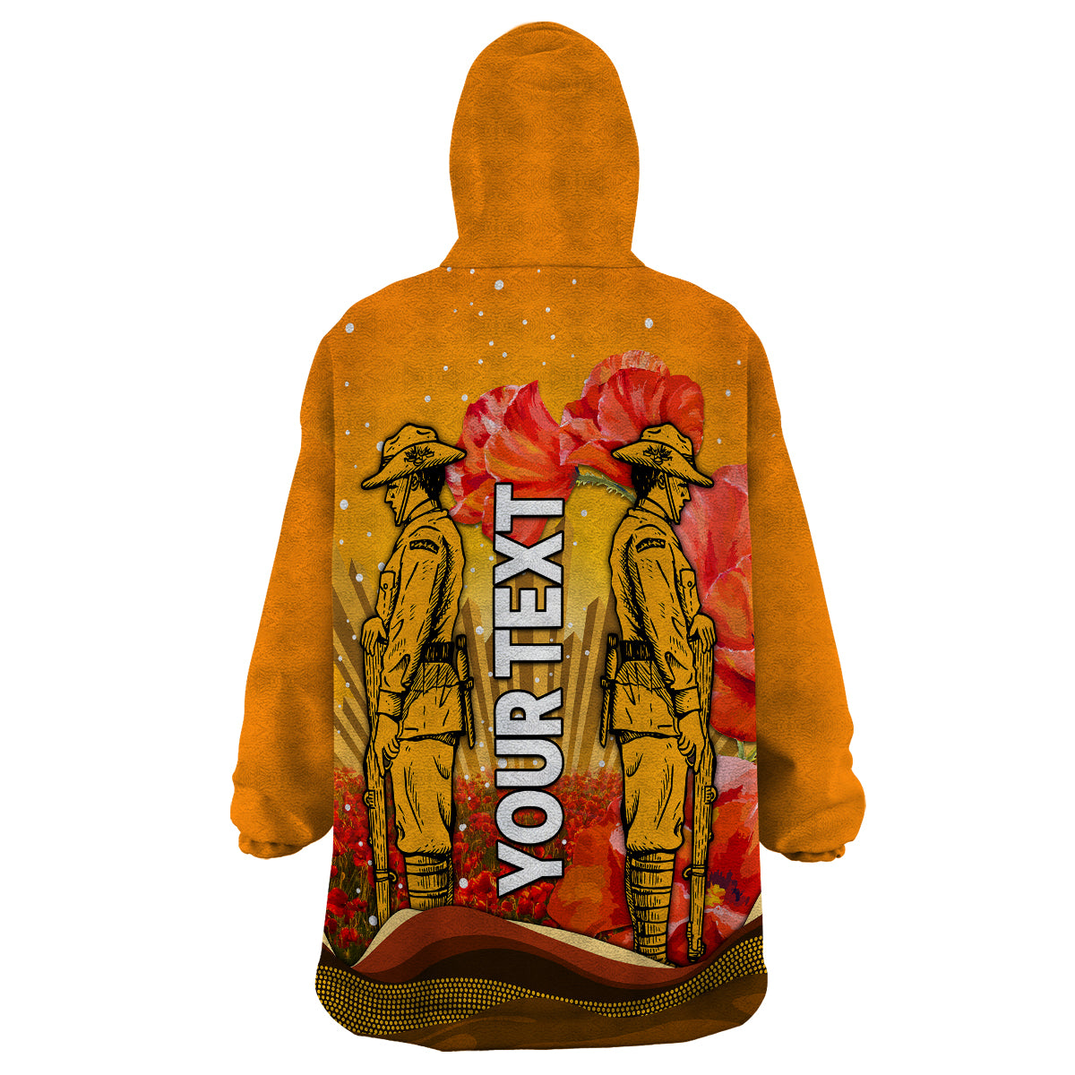 custom-personalised-aboriginal-anzac-day-wearable-blanket-hoodie-soldier-poppy-vibe