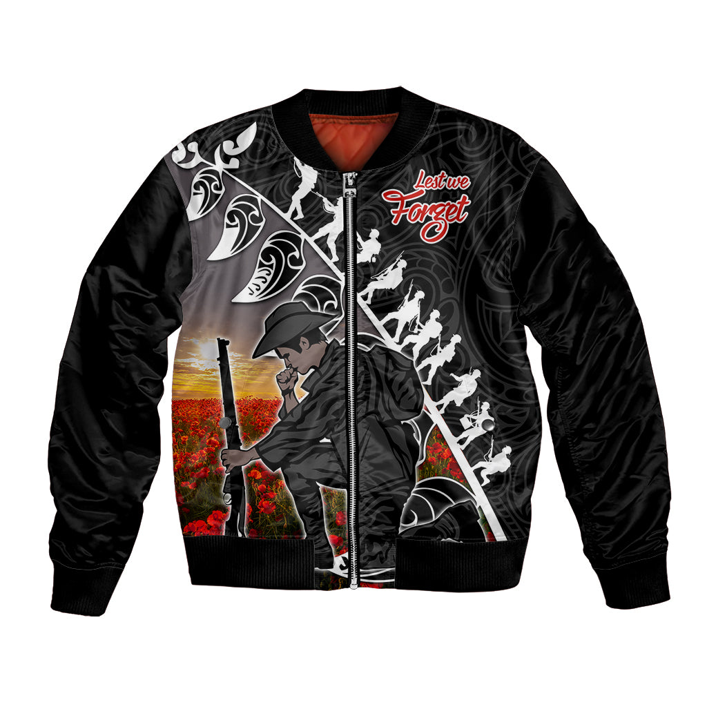 custom-personalised-aotearoa-anzac-day-bomber-jacket-maori-fern-with-poppy-vibe