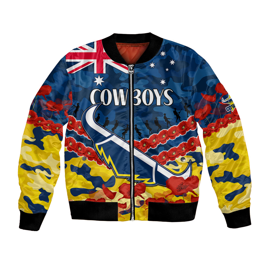 custom-text-and-number-cowboys-rugby-anzac-bomber-jacket-lest-we-forget